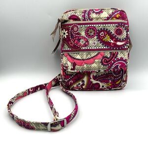 Vera Bradley Mini Hipster Crossbody Bag in Retired Paisley Meets Plaid 7.5” x 6”